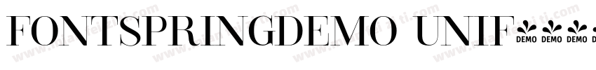 FONTSPRINGDEMO UNIF字体转换